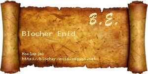 Blocher Enid névjegykártya